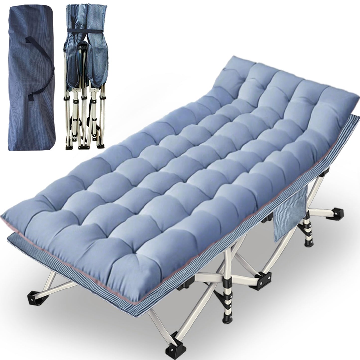 GETOVIN Camping Cot Sleeping Cot for Adults with Mattress Folding Cot