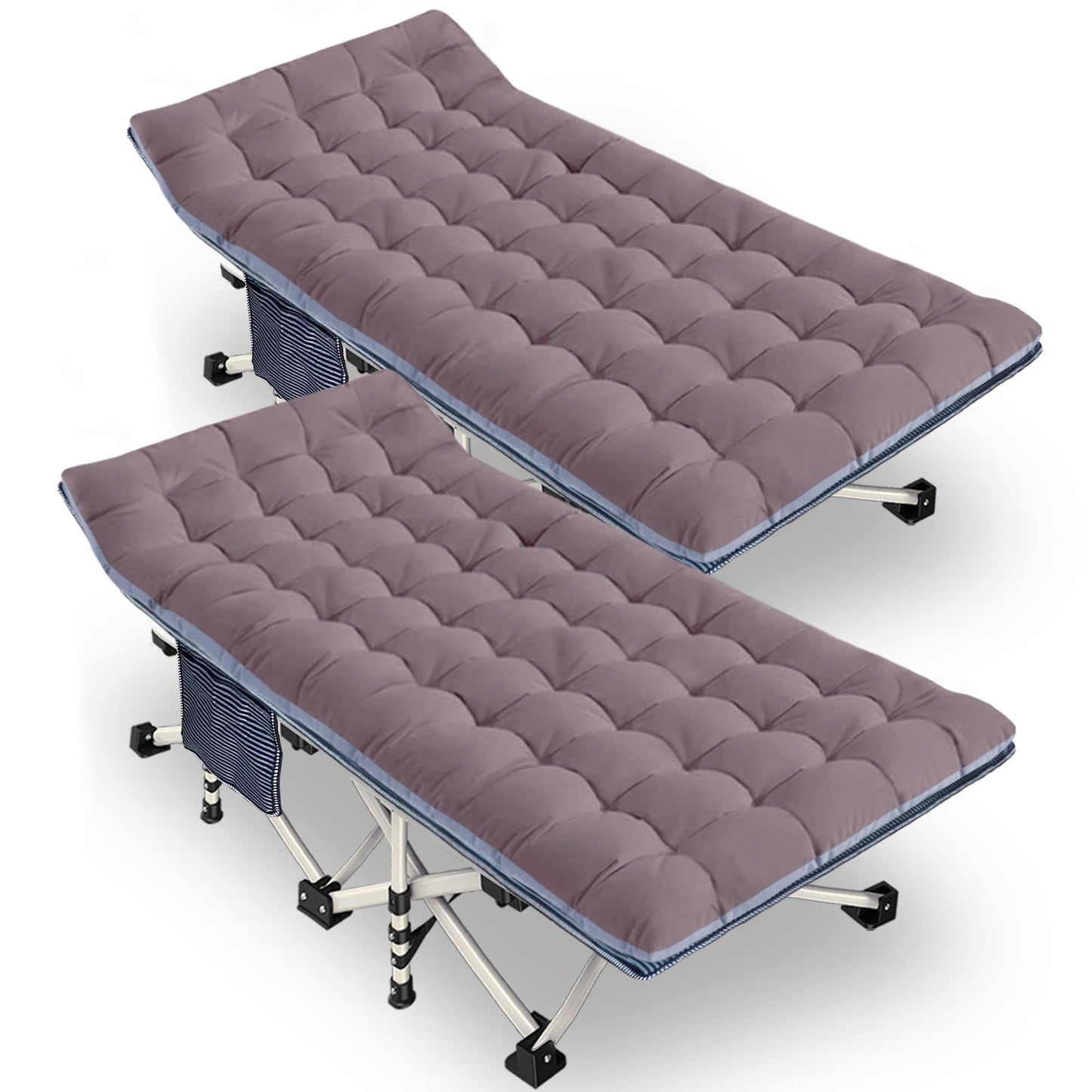 GETOVIN Camping Cot Sleeping Cot for Adults with Mattress Folding Cot