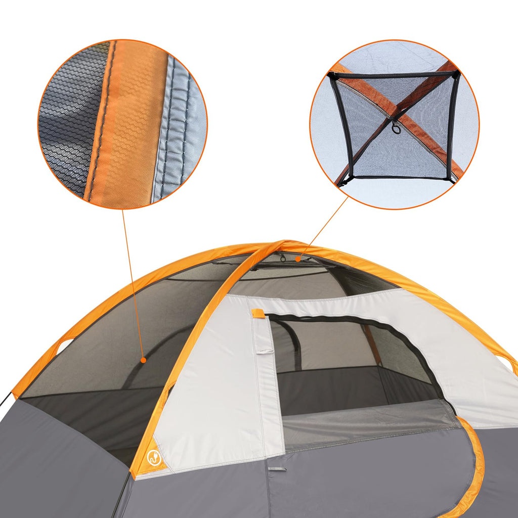 3-Season Dome Camping Tent with Rainfly and Easy Setup