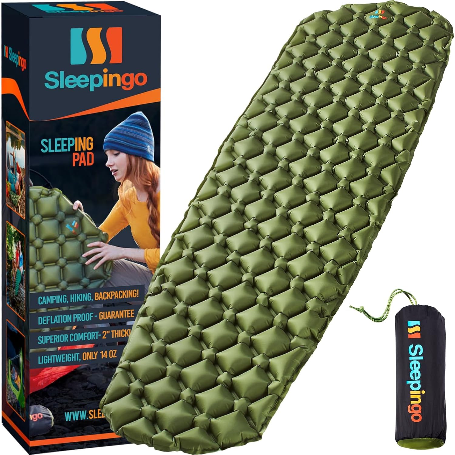Ultralight Inflatable Sleeping Mat for Camping & Hiking
