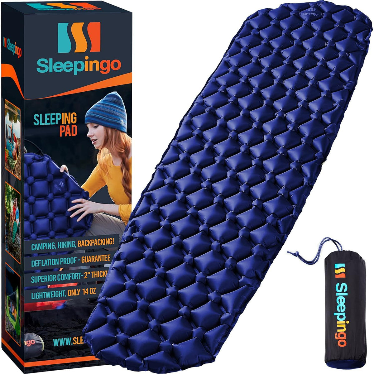 Ultralight Inflatable Sleeping Mat for Camping & Hiking