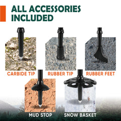 Folding Aluminum Trekking Poles with Cork Grip for Hiking