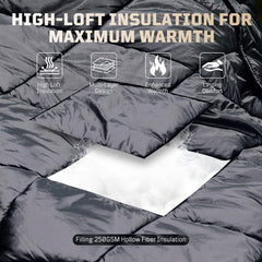 Lightweight Packable Camping Blanket with Snap Buttons