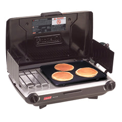 2-in-1 Portable Camping Grill and Stove with Adjustable Burners
