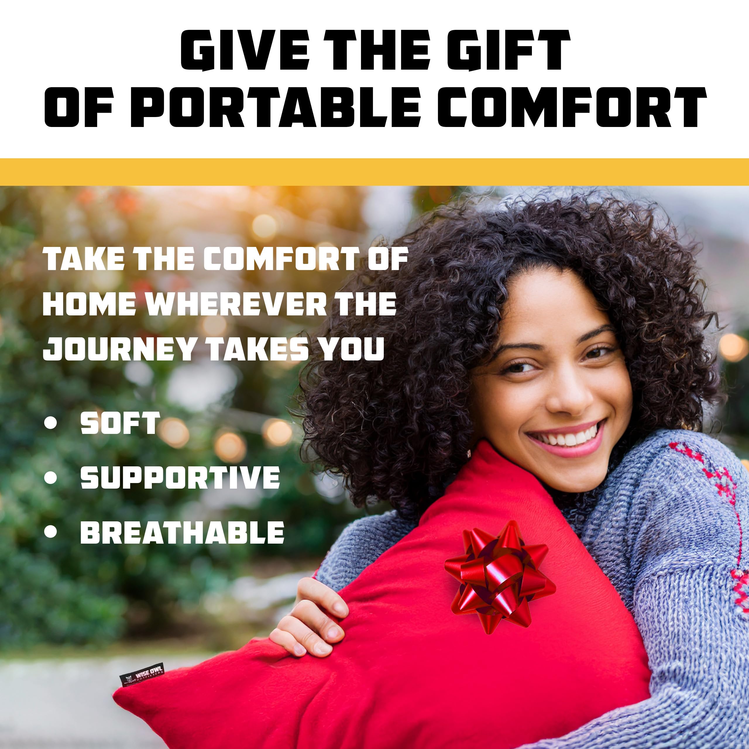 Portable Memory Foam Camping Pillow for Travel & Outdoors