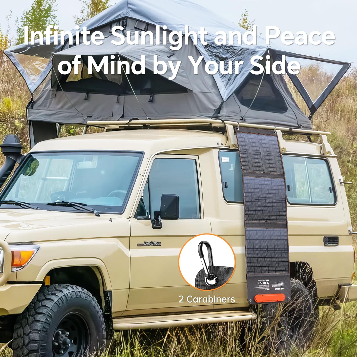 Foldable Waterproof Solar Panel Charger for Camping & Hiking
