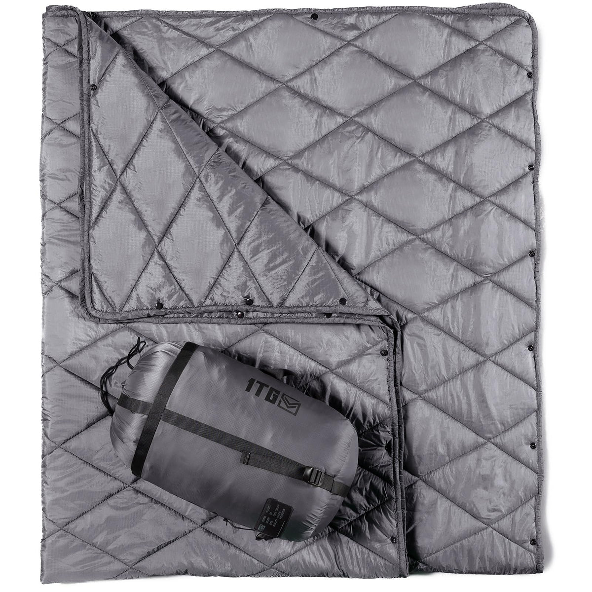 Lightweight Packable Camping Blanket with Snap Buttons