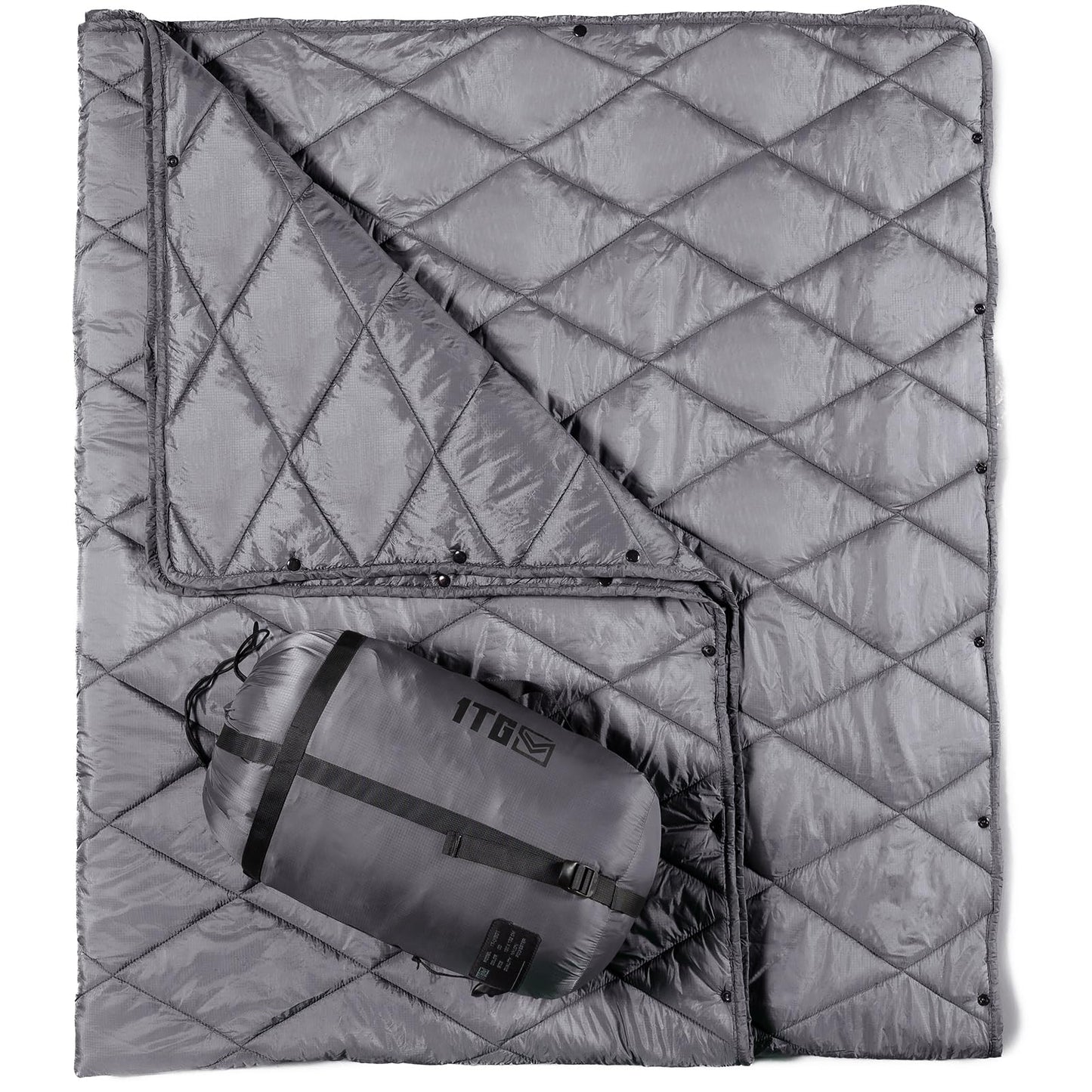 Lightweight Packable Camping Blanket with Snap Buttons