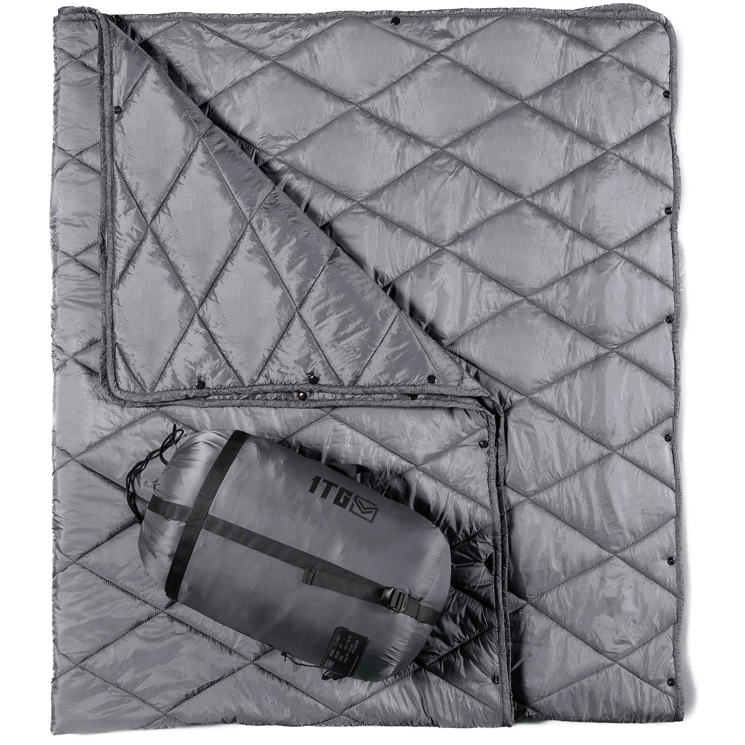 Lightweight Packable Camping Blanket with Snap Buttons