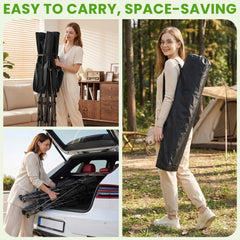 Portable Folding Camping Cot with Mattress and Carry Bag