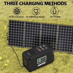120W Portable Power Station with Solar Charging Support