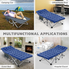 ABORON Folding Camping Cot W/Mat for Adults