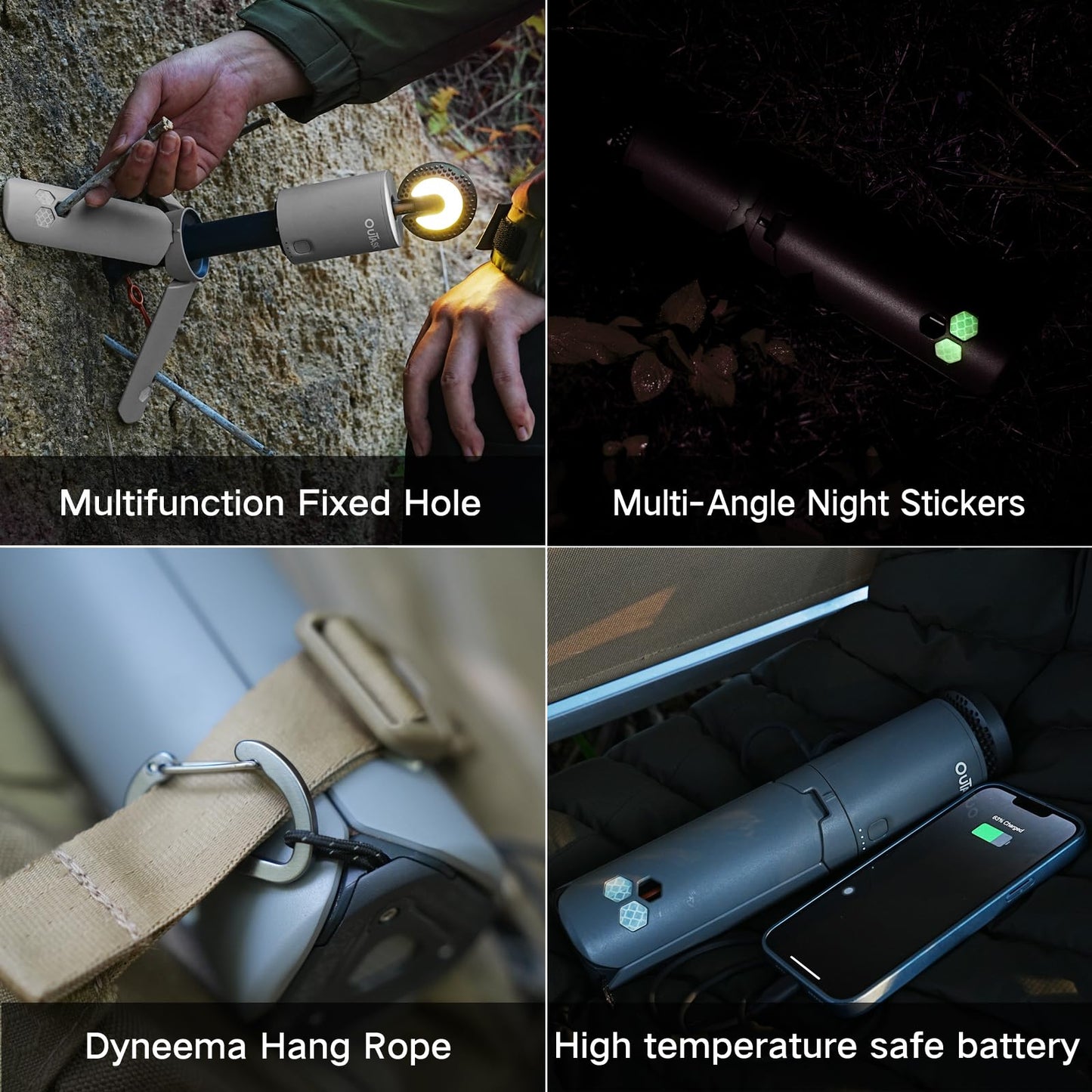 Rechargeable Camping Lantern with 12000mAh Battery and Light Modes