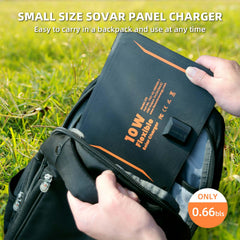 Foldable Waterproof Solar Panel Charger with USB Outputs