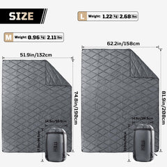 Lightweight Packable Camping Blanket with Snap Buttons
