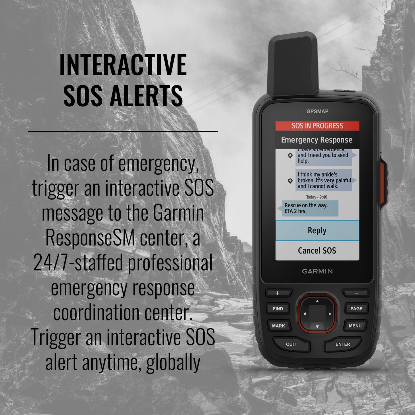Rugged Handheld Hiking GPS with Satellite Messaging