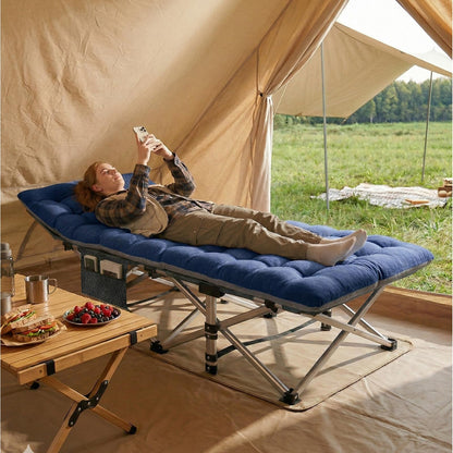 ABORON Folding Camping Cot W/Mat for Adults