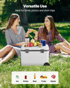 Portable Hard Cooler with Ice Retention and Carry Strap