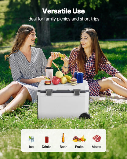 Portable Hard Cooler with Ice Retention and Carry Strap