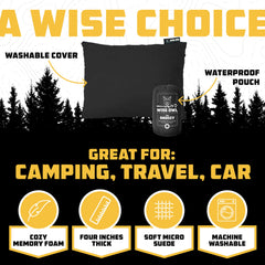 Portable Memory Foam Camping Pillow for Travel & Outdoors