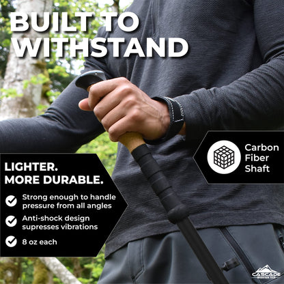 Carbon Fiber Trekking Poles with Quick Adjustable Locks