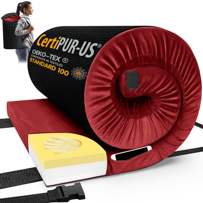 Portable Memory Foam Camping Mattress Pad with Travel Bag