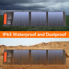 Foldable Waterproof Solar Panel Charger for Camping & Hiking