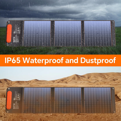 Foldable Waterproof Solar Panel Charger for Camping & Hiking
