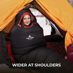 0°F Lightweight Mummy Sleeping Bag for Camping & Hiking