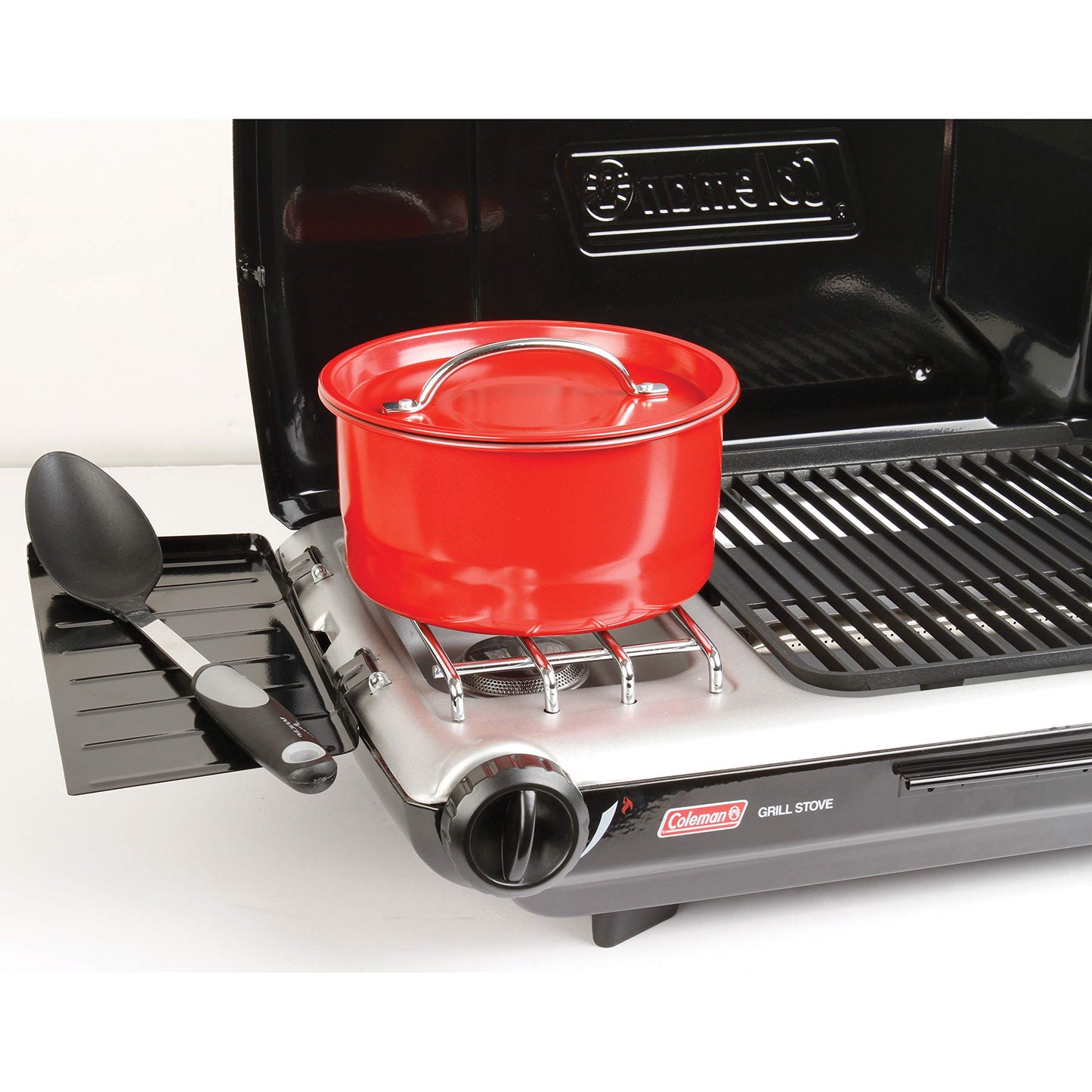 2-in-1 Portable Camping Grill and Stove with Adjustable Burners