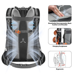 40L/50L Waterproof Hiking Backpack with Rain Cover