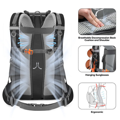 40L/50L Waterproof Hiking Backpack with Rain Cover