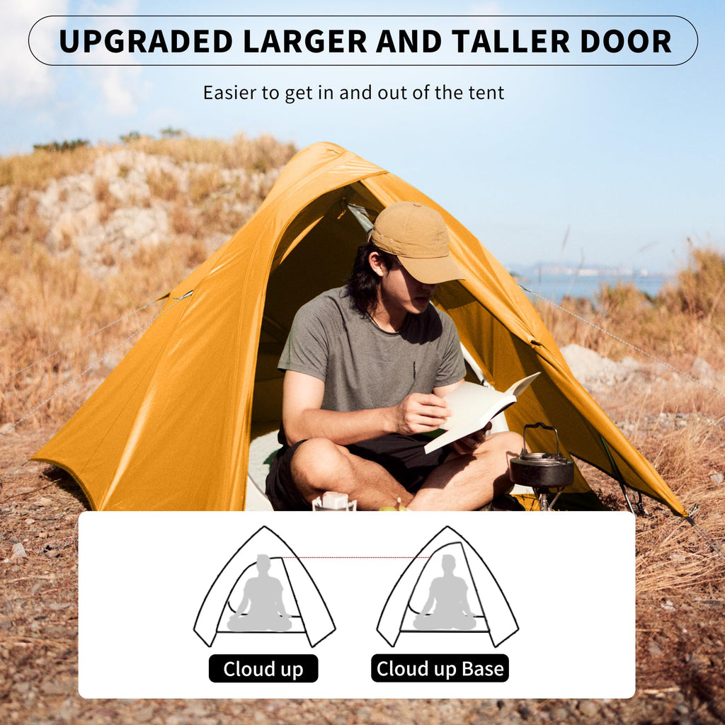 Ultralight 1-Person Backpacking Tent for Camping & Hiking