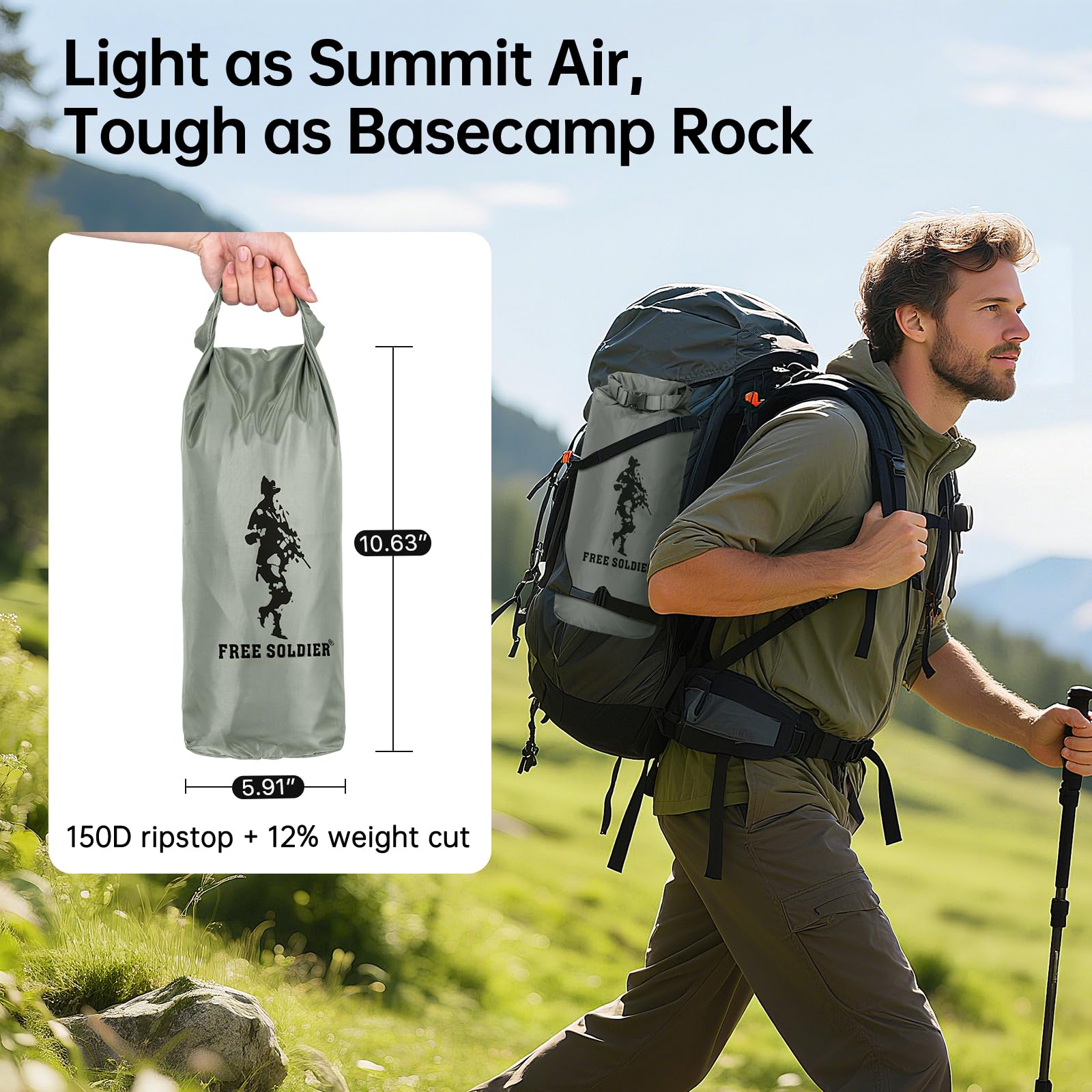 Waterproof Backpacking Tarp Shelter for Camping Travel