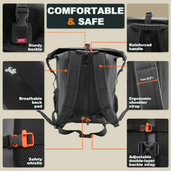 Waterproof Roll-Top Dry Backpack for Hiking & Outdoor Use