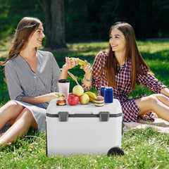 Portable Hard Cooler with Ice Retention and Carry Strap
