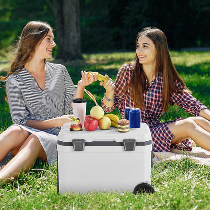 Portable Hard Cooler with Ice Retention and Carry Strap