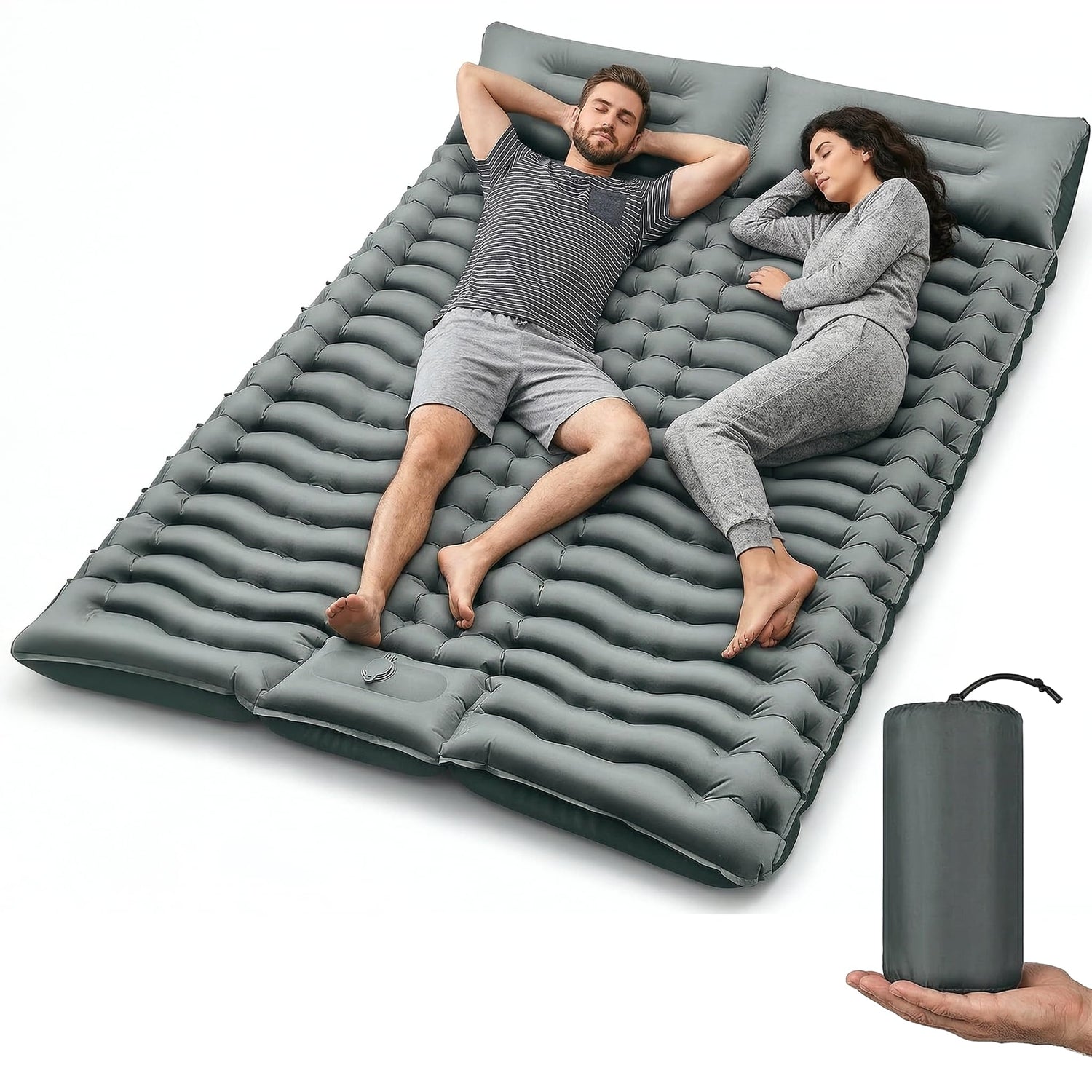 4-Inch Self-Inflating 2-Person Sleeping Pad with Pillow