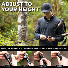 Carbon Fiber Trekking Poles with Quick Adjustable Locks