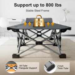ABORON Folding Camping Cot W/Mat for Adults
