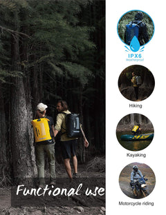Waterproof Roll-Top Dry Backpack for Hiking & Kayaking