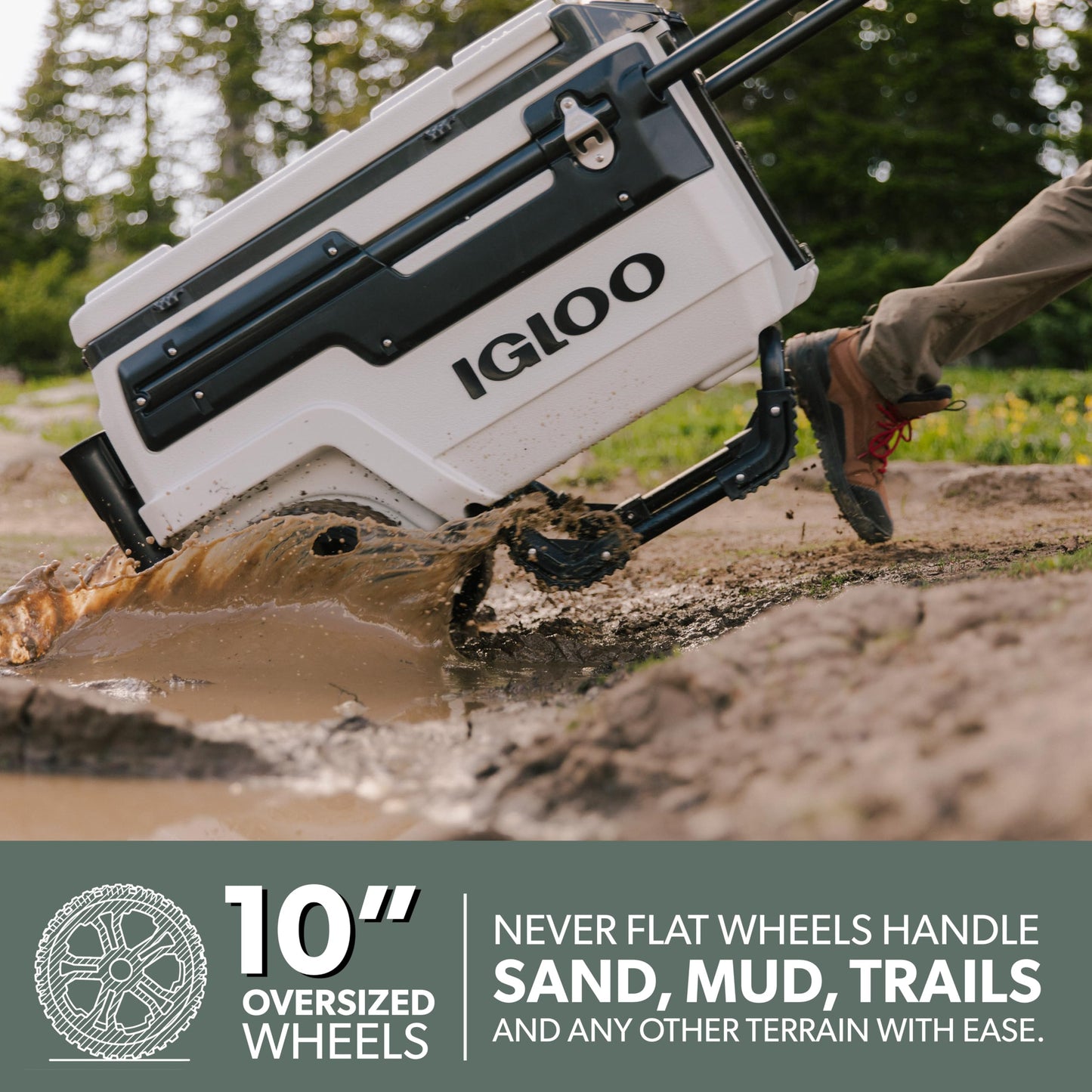 70Qt Wheeled Cooler with Insulated Hard Shell Design