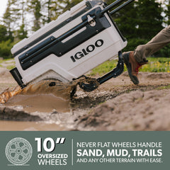 70Qt Wheeled Cooler with Insulated Hard Shell Design