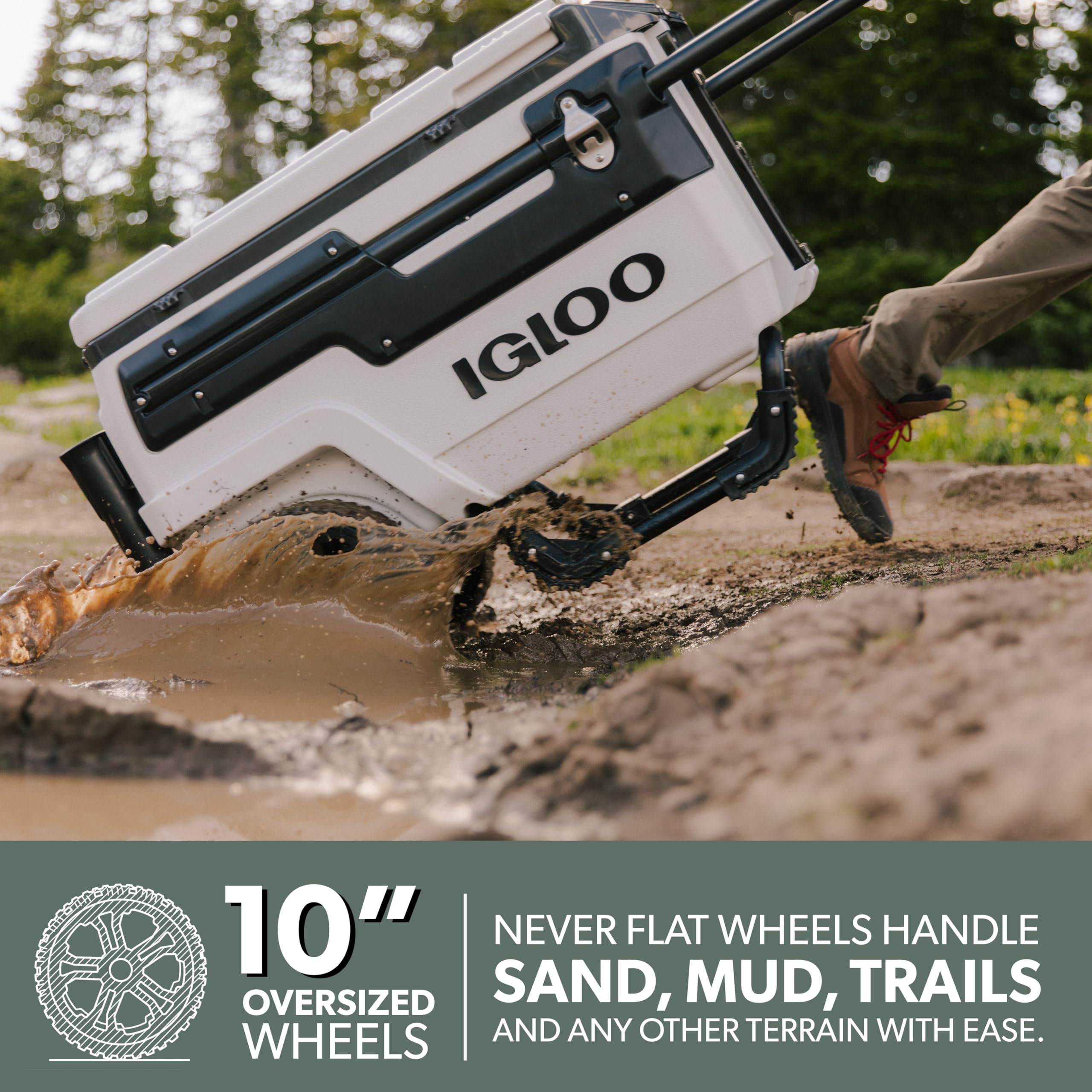70Qt Wheeled Cooler with Insulated Hard Shell Design