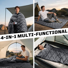 Lightweight Packable Camping Blanket with Snap Buttons