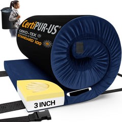Portable Memory Foam Camping Mattress Pad with Travel Bag