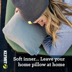 Shredded Memory Foam Camping Pillow with Reversible Cover