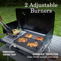 Coleman Tabletop 2-in-1 Grill & Stove with 2 Adjustable Burners