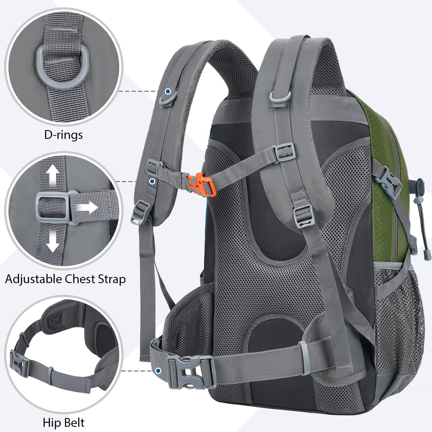 30L Lightweight Hiking Backpack for Camping & Travel