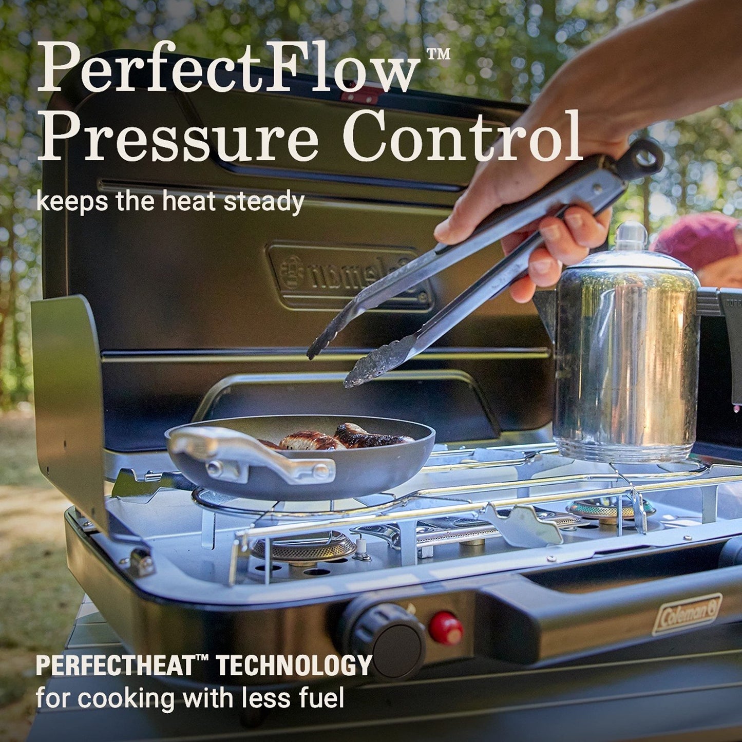 3-Burner Propane Camping Stove with Adjustable Heat Control